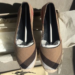 Burberry Hodgeson House Check Espadrille Flats